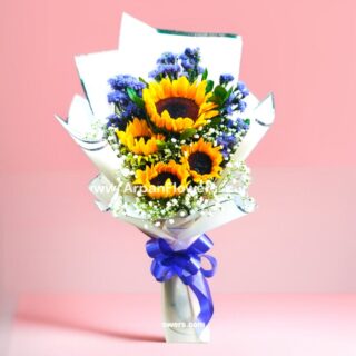 Sunflower with White Paper