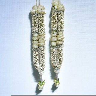 Tagar With White Rose Varmala or Jaimala