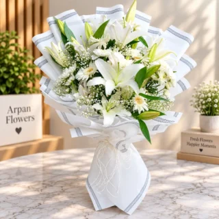 White Lilies With White Flowers
