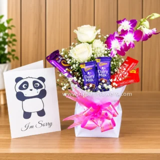 Chocolate Bouquet With Sorry Card