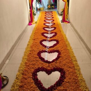 Gate Decoration With Real Flowers.