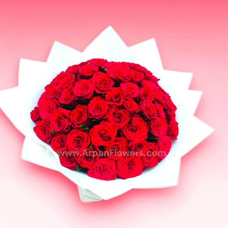 60 Red Bouquet with White Paper 2 60-Red-Bouquet-with-White-Paper