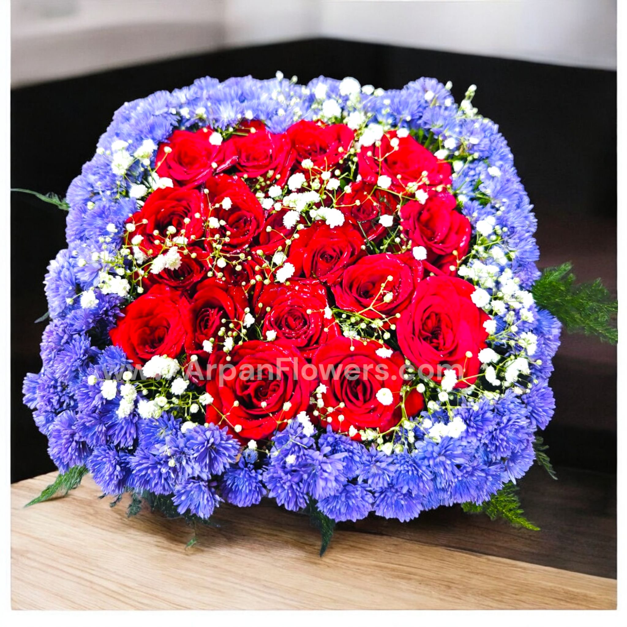 Red rose in Box with Lavender 2 Red rose in Box with Lavender - Image 2