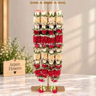 Pink and Red Rose mix Varmala or jaimala