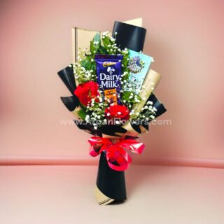 Red Rose With chocolate Bouquet