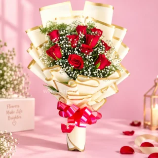 Red Rose With special Packing bouquet
