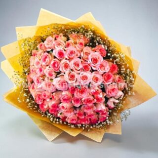 120 Pink Rose Bouquet