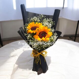 Sunflower Bouquet with Black paper