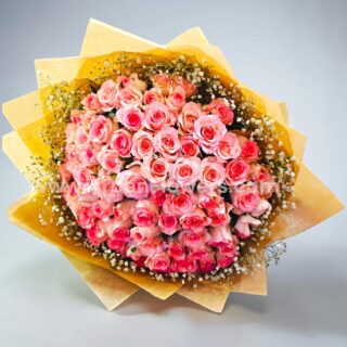 120 Pink Rose Bouquet