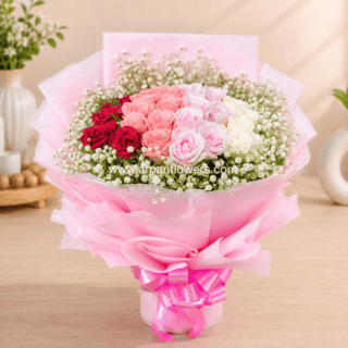 Pink & Red Rose Bouquet