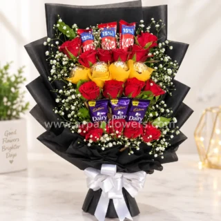 Mix Chocolate and Rose Bouquet