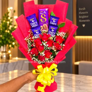 Red Rose With Chocolates