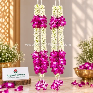 Tagar with Purple Orchit Varmala