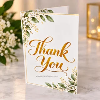 Elegant Gold Thank You Card