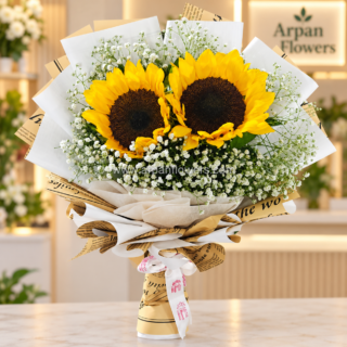 2 Sunflowers in Special packing